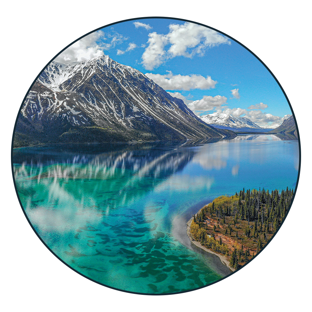 Alaska mountain and lake